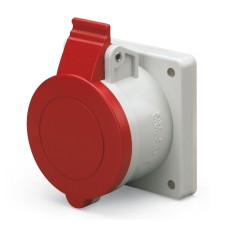 Контакт за панелен монтаж 32A 3P+E 6h 380-415V 50Hz 60Hz фланец 75X75 мм, винтови клеми, Scame 422.3266