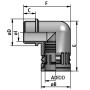 Накрайник RQW-P, черен AD 21.2, PG 16, Flexa 15020028216