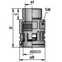 Накрайник пластмасов RQG1-P, AD 28.5, PG21, Flexa 15020049021