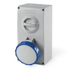 Контакт с бликировка за стенен монтаж, OMNIA, 2P+E, 63A, 6h, IP66/67, Scame 505.6383