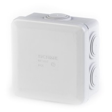 JUNCTION BOX 80x80x40mm IP55 GW 960°C GREY THERMOPLASTIC WITH CABLE SLEEVES, Scame 688.003