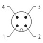Конектор M12 male 0° / M12 female 0° A-cod. / PVC 4x0.34 bk UL/CSA 1m, Murrelektronik 7000-40021-6140100