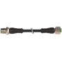 Конектор M12 male 0° / M12 female 0° A-cod. / PVC 4x0.34 bk UL/CSA 1m, Murrelektronik 7000-40021-6140100