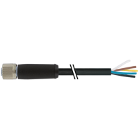 M12 Power female 0° L-cod. with cable / PUR 5x2.5 bk UL/CSA+drag ch. 10m, Murrelektronik 7000-P4221-P341000