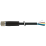 M12 Power female 0° L-cod. with cable / PUR 5x2.5 bk UL/CSA+drag ch. 10m, Murrelektronik 7000-P4221-P341000