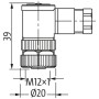Конектор M12 Power female 90° S-cod. screw terminal / 4-pol., max. 1,5mm², 8-10mm, Murrеlektronik 7000-P6421