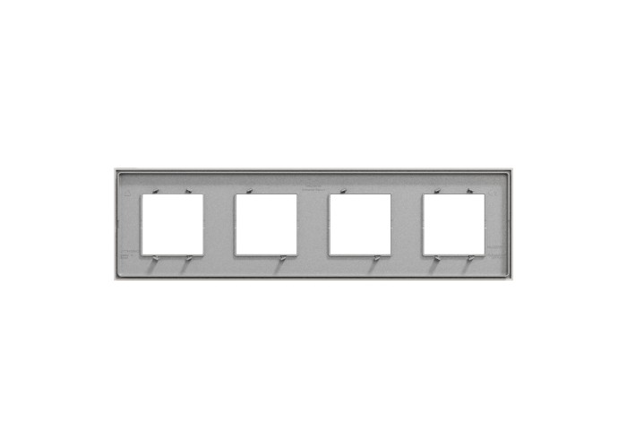 Четворна рамка Unica Deco сив, Schneider Electric NU600824