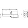 Ergom E08KH-02020100101 - HI 2x0,5/8 Изолирани гилзи 500 бр./пакет