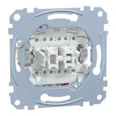 Двоен девиаторен ключ 16АX PiT, вграден монтаж, безвинтово свързване, Schneider Electric MEG3626-0000
