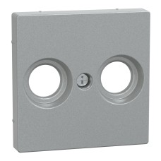 Преден панел за TV-R/SAT двоен излаз, алуминий, System M, Schneider Electric MEG4122-0460