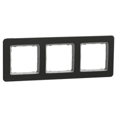 Декоративна рамка, тройна, драскан титан, Schneider Electric SDD372803U