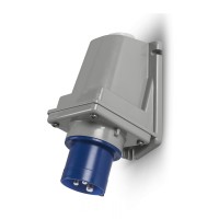Щепсел за стенен монтаж 2P+E IP44/IP54 16A 6h, Scame 240.1693