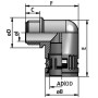 Накрайник ъглов RQW1-P, AD54.5, PG48, Flexa 15020050248