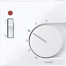 Преден панел, Merten System M, за стаен термостат, активно бяло, Schneider Electric 534825