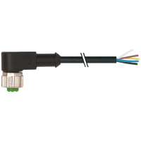 M12 female 90° A-cod. with cable / PUR 5x0.34 bk UL/CSA+drag ch. 15m, Murrelektronik 7000-12361-6351500