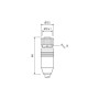 Конектор M12 Женски 0° A-cod. with cable / PUR 12x0.25 gy UL/CSA+drag ch. 1.5m, Murrelektronik 7000-19041-3010150