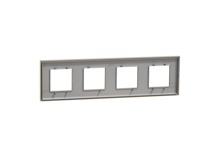 Четворна рамка Unica Deco капучино, Schneider Electric NU600826