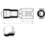 Ergom E10KN-03010102801 - NI 2,8-2,5/0,8 PCV Конектор 100 бр./пакет