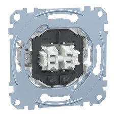 Сериен ключ с глим лампа 10А, вграден монтаж, безвинтови клеми, Schneider Electric MEG3135-0000