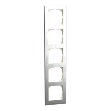 Schneider Electric MEG4050-3646 - Декоративна вертикална рамка - 5 модула M-Pure, стомана