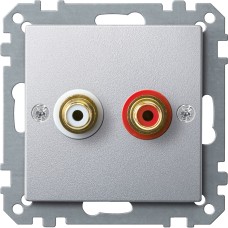 Розетка за аудио връзка, алуминий, System M, Schneider Electric MEG4350-0460