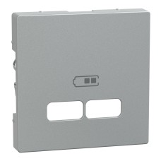 Schneider Electric MEG4367-0460 - Преден панел за двоен излаз USB A+А - 2.1 A, System M, алуминий