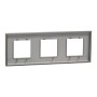 Тройна рамка Unica Deco алуминий, Schneider Electric NU600630