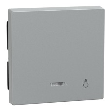 Капак за ключ, Merten System M, с индикаторно прозорче и символ Осветление, алуминий, Schneider Electric 430960