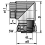 Накрайник метален USW-M, AD14, M 16x1.5мм, Flexa 15010527016