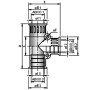 Разклонител RQT, черен  3xAD 10.0мм, Flexa 15020067203