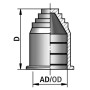 Пластмасов защитен накрайник за тръби ROHRflex, RQE, AD 21.2, черен, Flexa 15030012216