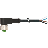 M12 female 90° A-cod. with cable / PUR 4x0.34 bk UL/CSA+drag ch. 5m, Murrelektronik 7000-12341-6340500