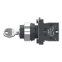 Цялостен превключвател с ключ, Easy Harmony XA2, ключ 455, 22 mm, 2 позиции, изтегляне наляво, 1NO, със задържане, Schneider Electric XA2AG21