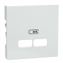 Schneider Electric MEG4367-0325 - Преден панел за двоен излаз USB A+А - 2.1 A, System M, aктивно бяло