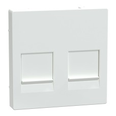 Преден панел за розетки, 2 отвора, активно бяло, System M, Schneider Electric MEG4562-0325