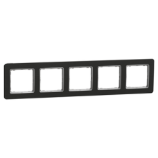 Декоративна рамка, петорна, драскан титан, Schneider Electric SDD372805U
