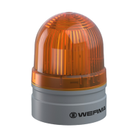 Mini лампа TwinFLASH проблясваща/EVS по избор, 24VAC/DC жълта, Werma 260.320.75