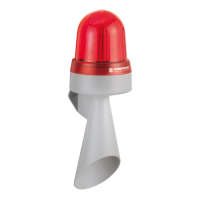 LED лампа със сирена WM продължителен тон, 10-48VAC/DC червена, Werma 435.110.70