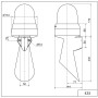 LED лампа със сирена WM продължителен тон, 10-48VAC/DC червена, Werma 435.110.70