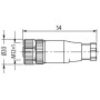 Конектор сигнален M12 female 0° A-cod. screw terminal / 4-pol., max. 0.75mm² 4-6mm, Murrеlektronik 7000-12901