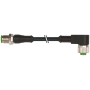 M12 male 0° / M12 female 90° A-cod. / PUR 4x0.34 bk UL/CSA+drag ch. 3m, Murrelektronik 7000-40121-6340300