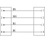 M12 male 0° / M12 female 90° A-cod. / PUR 4x0.34 bk UL/CSA+drag ch. 3m, Murrelektronik 7000-40121-6340300