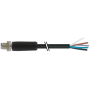 M12 Power male 0° L-cod. with cable / PUR 5x2.5 bk UL/CSA+drag ch. 5m, Murrelektronik 7000-P4201-P340500