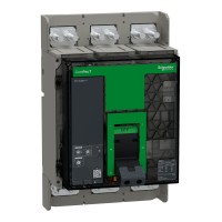 ComPacT NS (2021) Прекъсвач, ComPacT NS800L, 150kA at 415VAC, 3P, фиксиран, ръчно управление, MicroLogic 2.0 контролен блок, 800A, Schneider Electric C080L320FM
