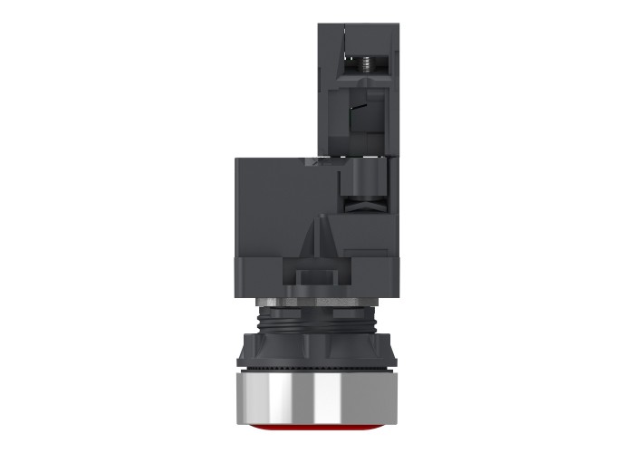 Цялостен светещ бутон, Easy Harmony XA2, пластмасова глава, 22 mm, червен, 1NO, AC/DC 24V, пружинно връщане, Schneider Electric XA2AW34B1