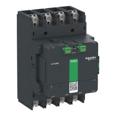 Високомощен контактор, TeSys Giga, 4 полюса (4NO), AC-1 <=440V 550A, разширена версия, 200…500V широколентова AC/DC намотка, Schneider Electric LC1G4004LSEA TeSys G