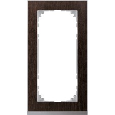 Двойна вертикална рамка, M-Pure, без централен мост, венге, Schneider Electric MEG4025-3671