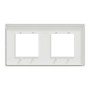 Двойна рамка Unica Deco бял/сребро, Schneider Electric NU600440