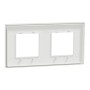 Двойна рамка Unica Deco бял/сребро, Schneider Electric NU600440