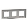 Тройна рамка Unica Deco сив, Schneider Electric NU600624